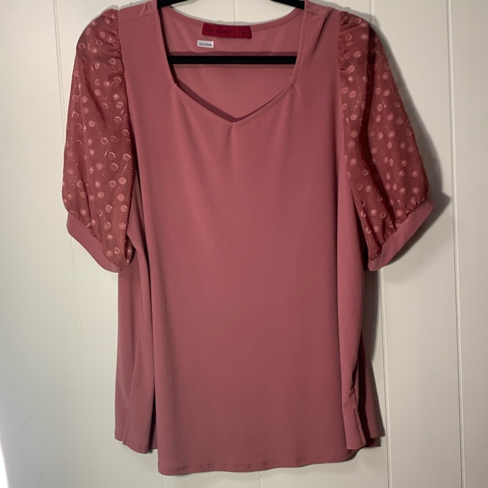 Love Scarlett dusty rose blouse